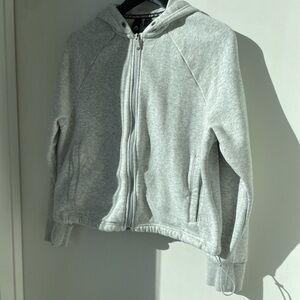Adidas Light grey zip up hoodie size xs